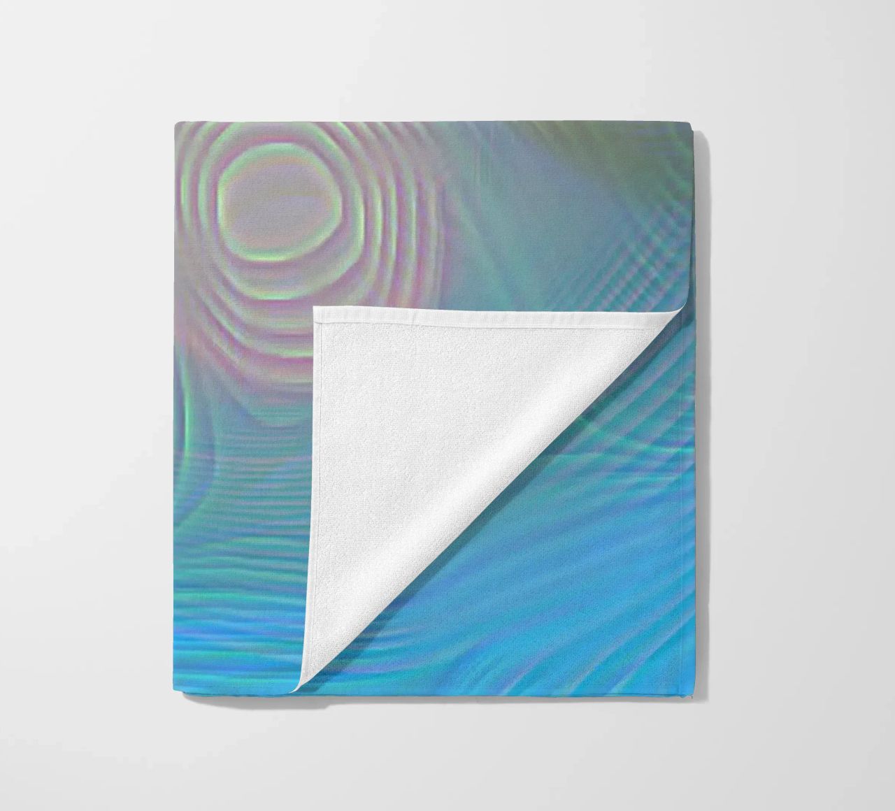 Abstract in sea colours, matt surface in line structure beach towel by Gürsel Yesil Digital Art