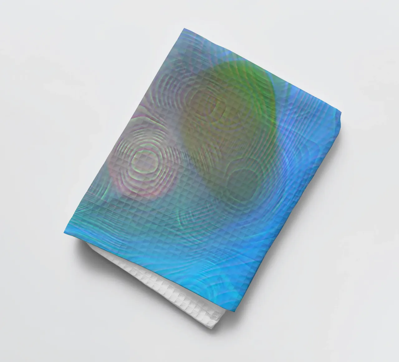 Abstract in sea colours, matt surface in line structure tea towel by Gürsel Yesil Digital Art