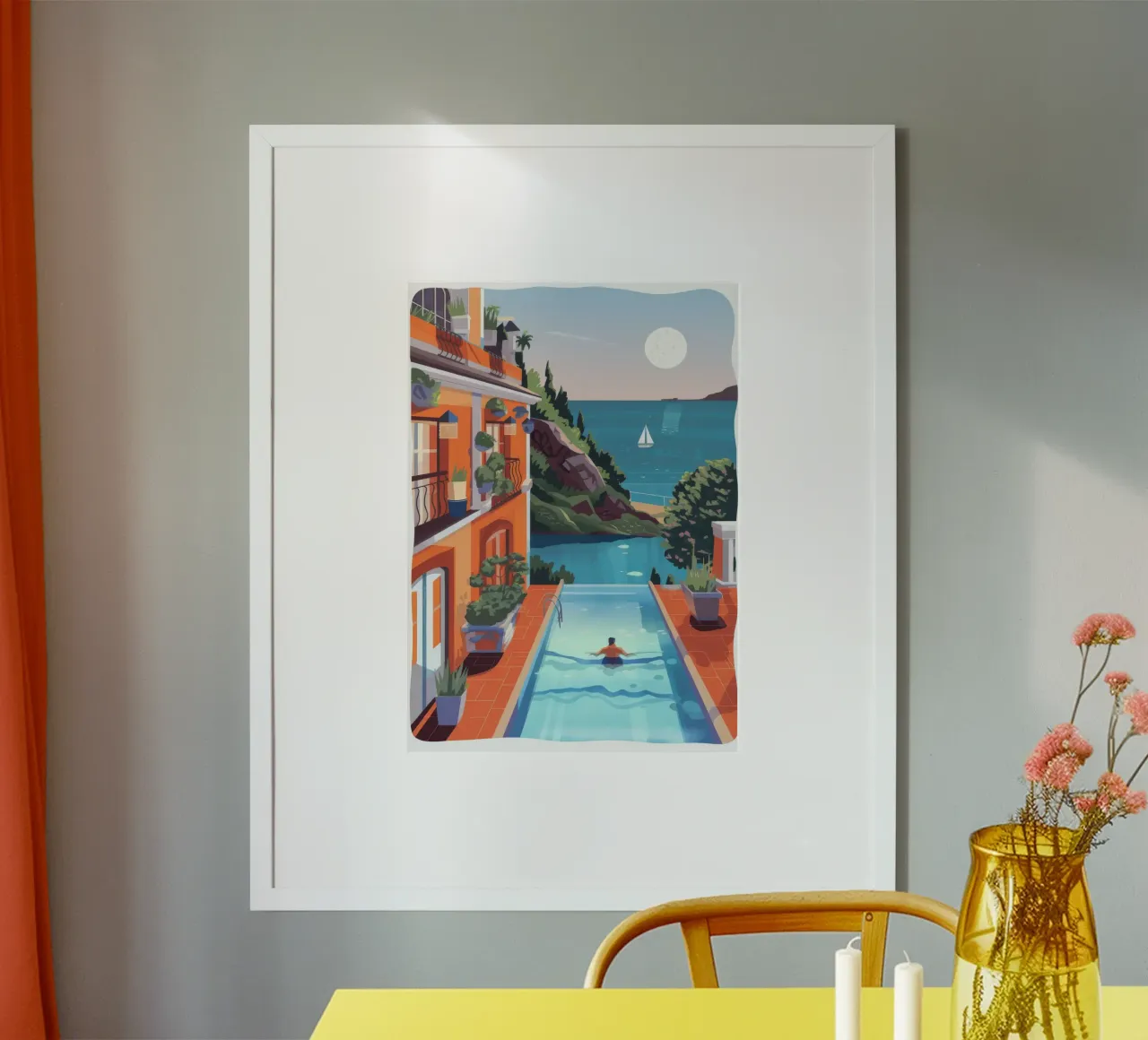 Piscina mediterranea Serenità poster da Lumina Vision