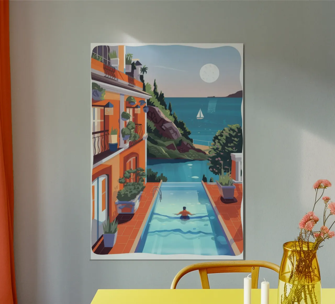 Piscina mediterranea Serenità poster da Lumina Vision