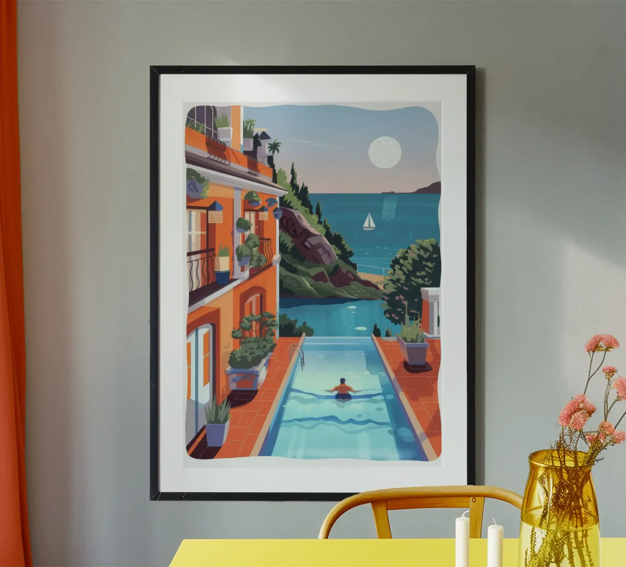 Piscina mediterranea Serenità poster da Lumina Vision