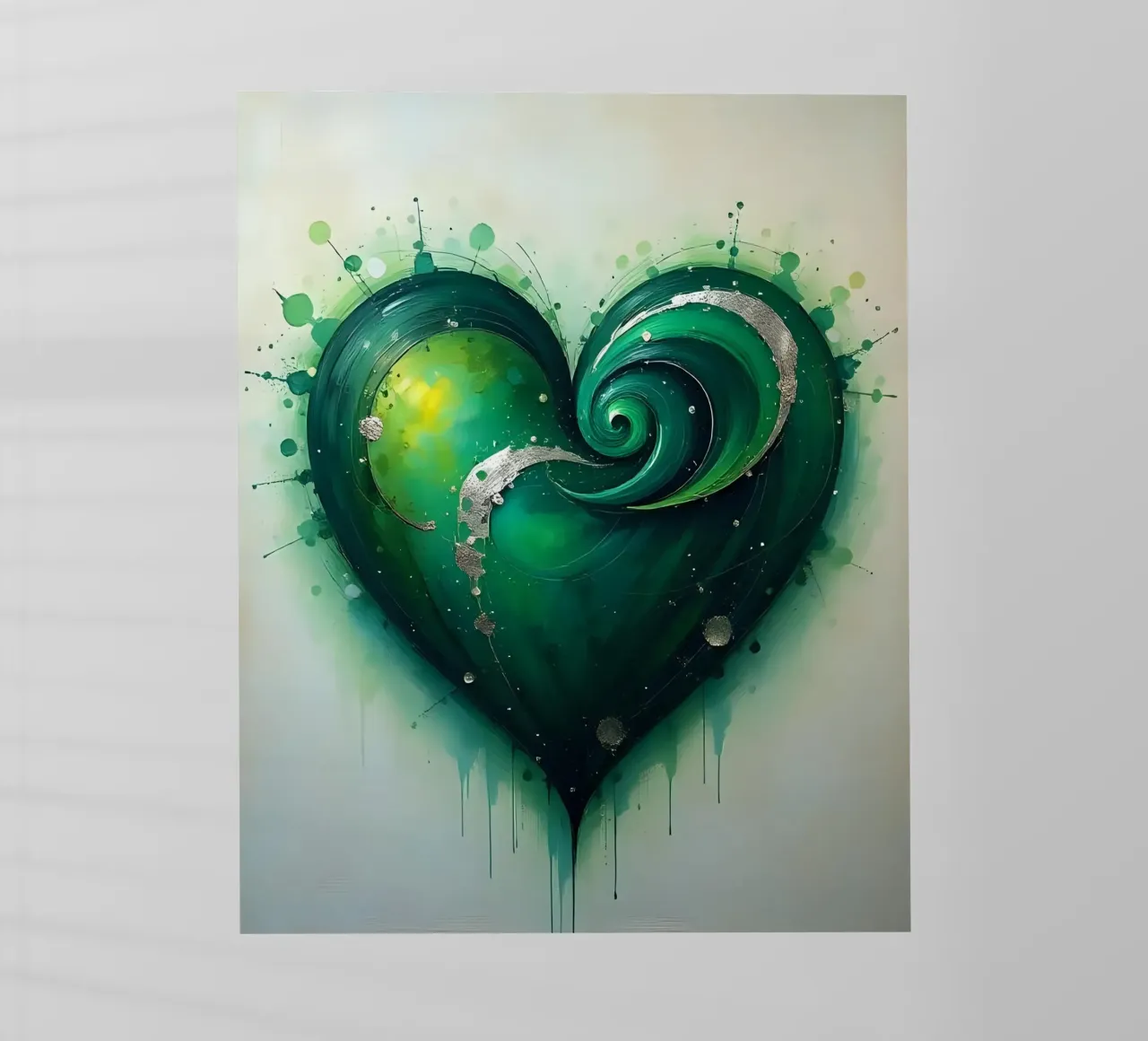 cuore_verde_argento_3 pellicola backlit da Pink- und LoveArt by LK