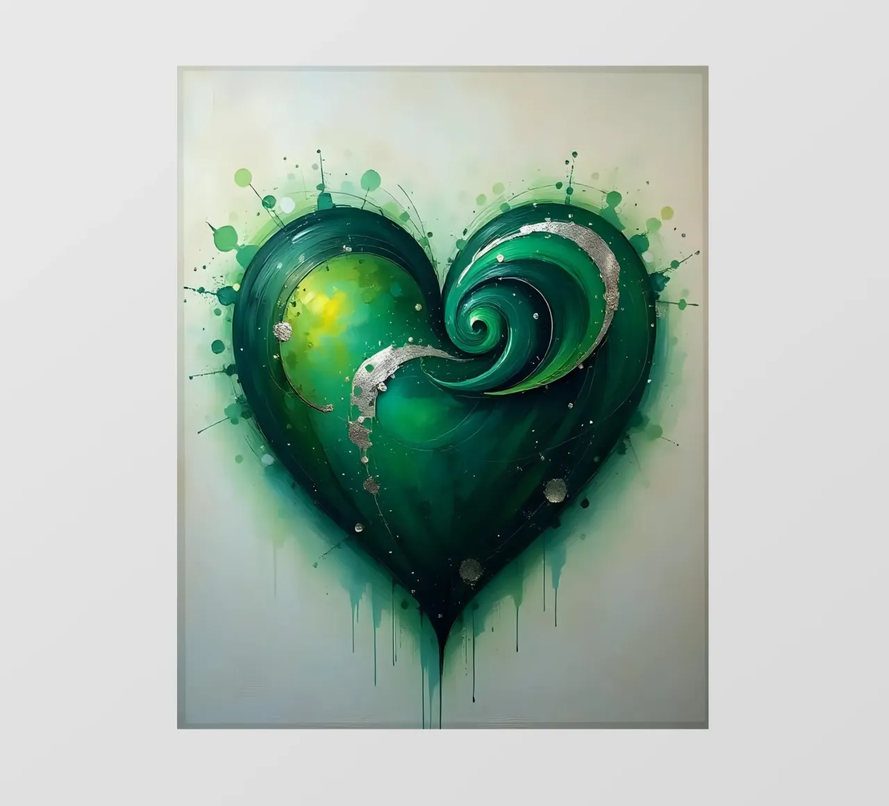cuore_verde_argento_3 pellicola backlit da Pink- und LoveArt by LK