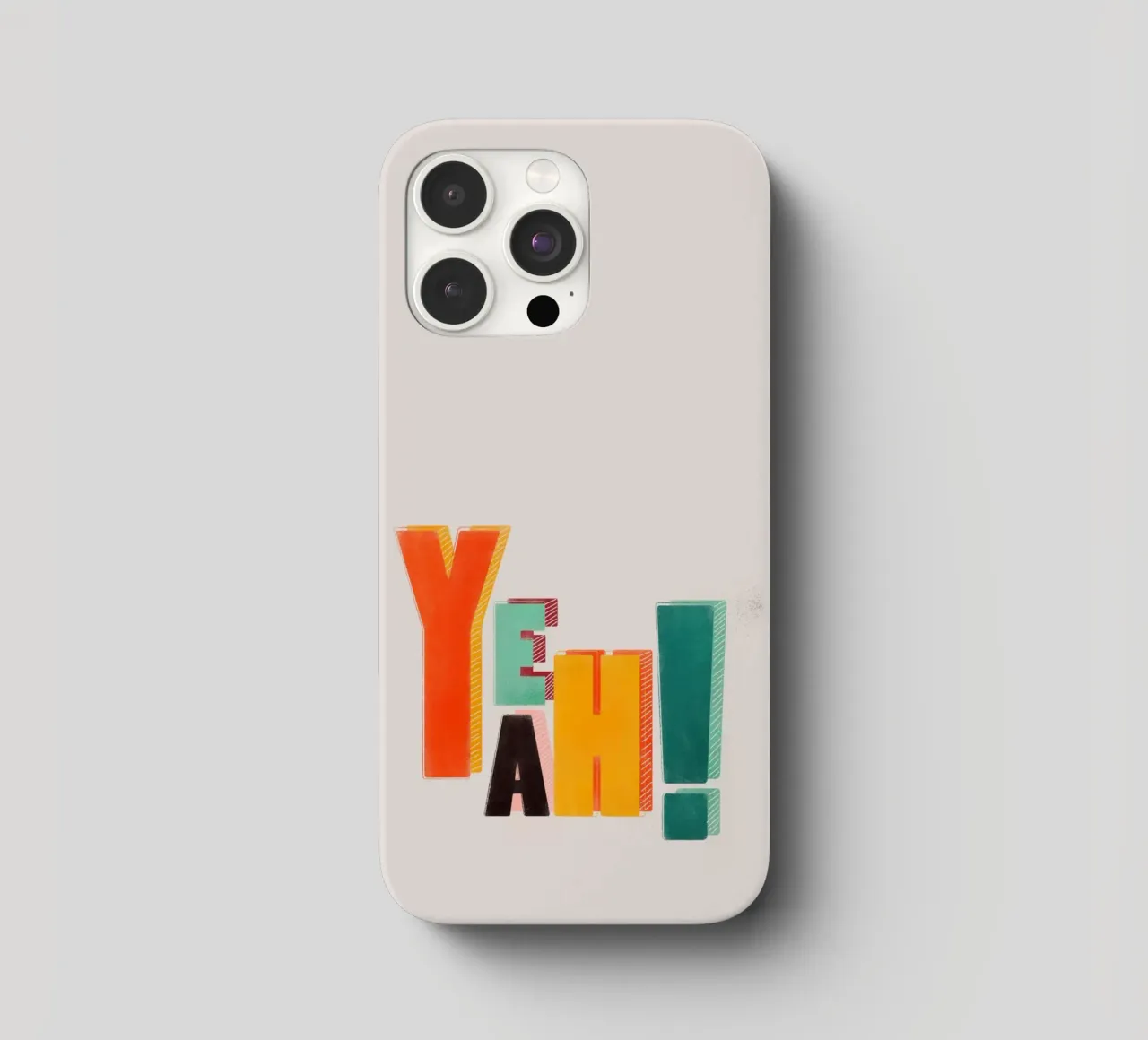 YEAH! – Retro Color Block Typography Print iphone case by showmemars