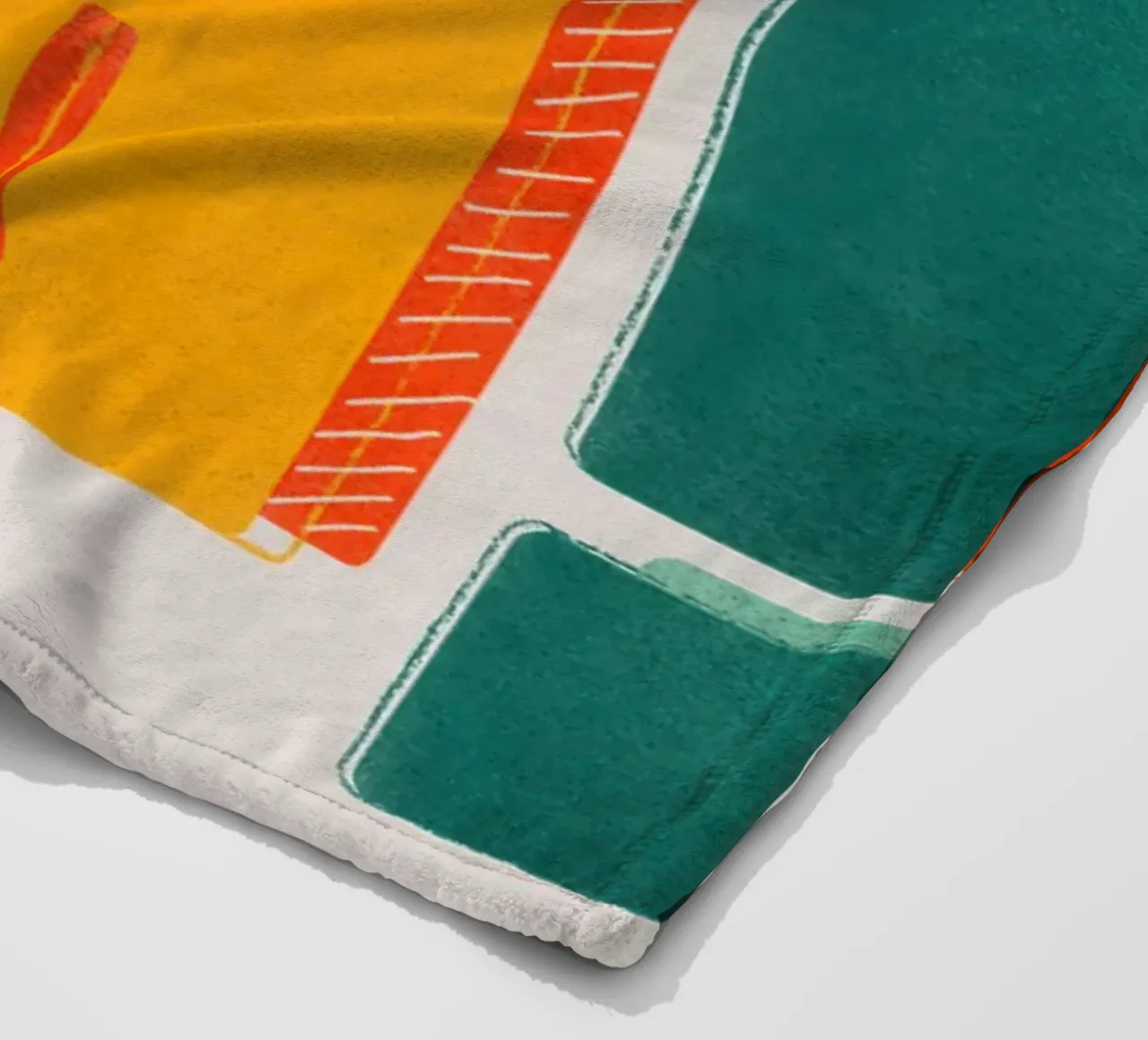 YEAH! – Retro Color Block Typography Print fleece blanket by showmemars