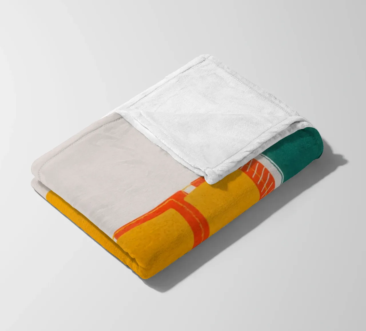 YEAH! – Retro Color Block Typography Print fleece blanket by showmemars