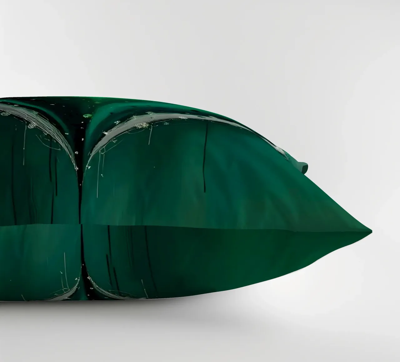 heart_green_silver_5 decorative cushion by Pink- und LoveArt by LK