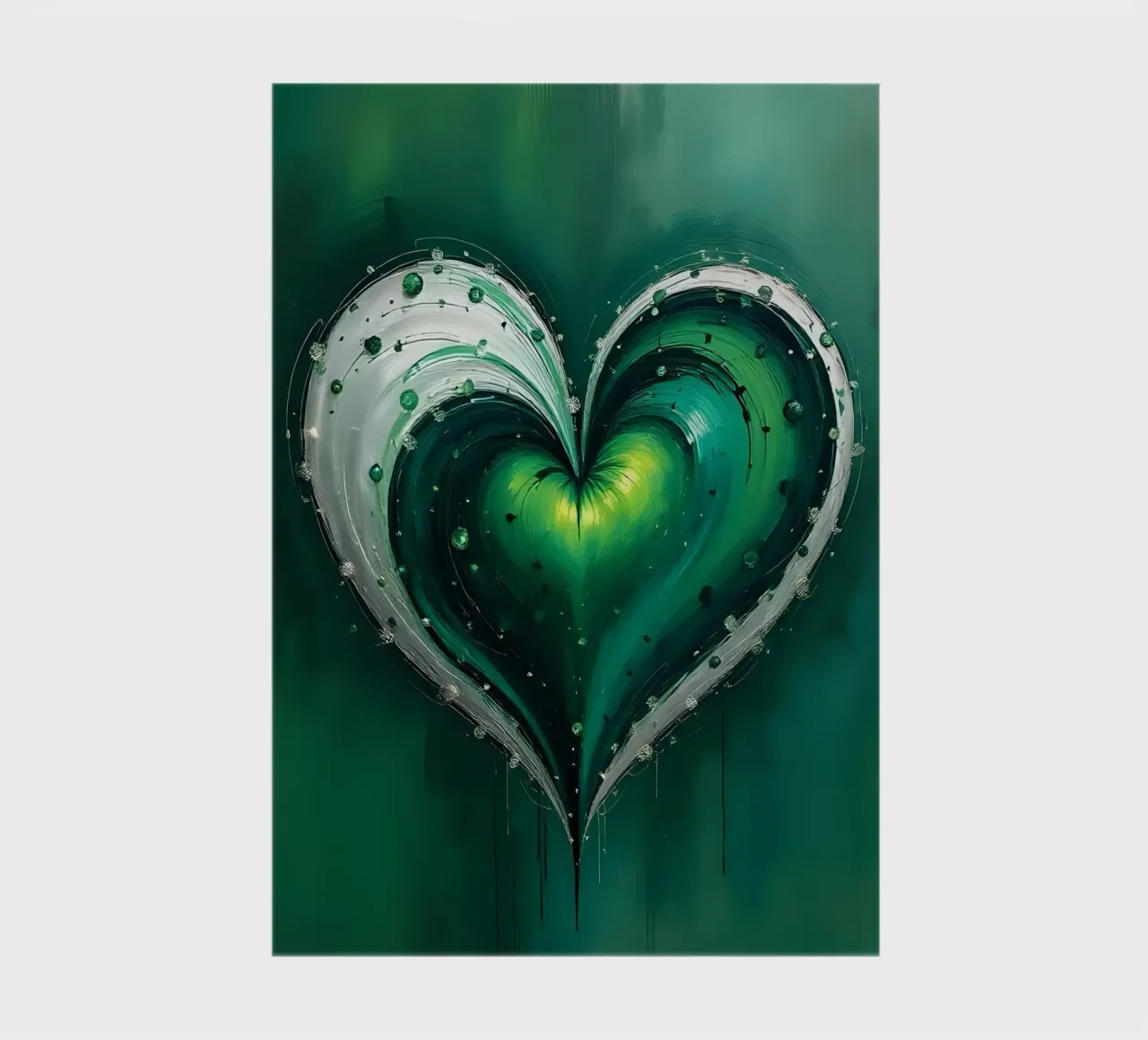 cuore_verde_argento_5 diario da Pink- und LoveArt by LK