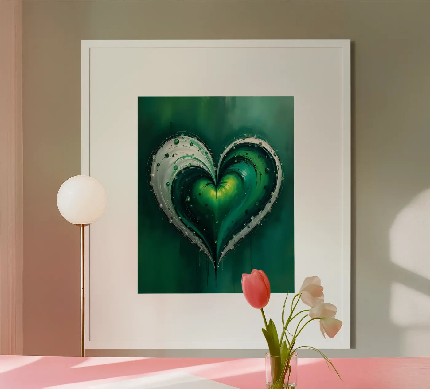 cuore_verde_argento_5 poster da Pink- und LoveArt by LK