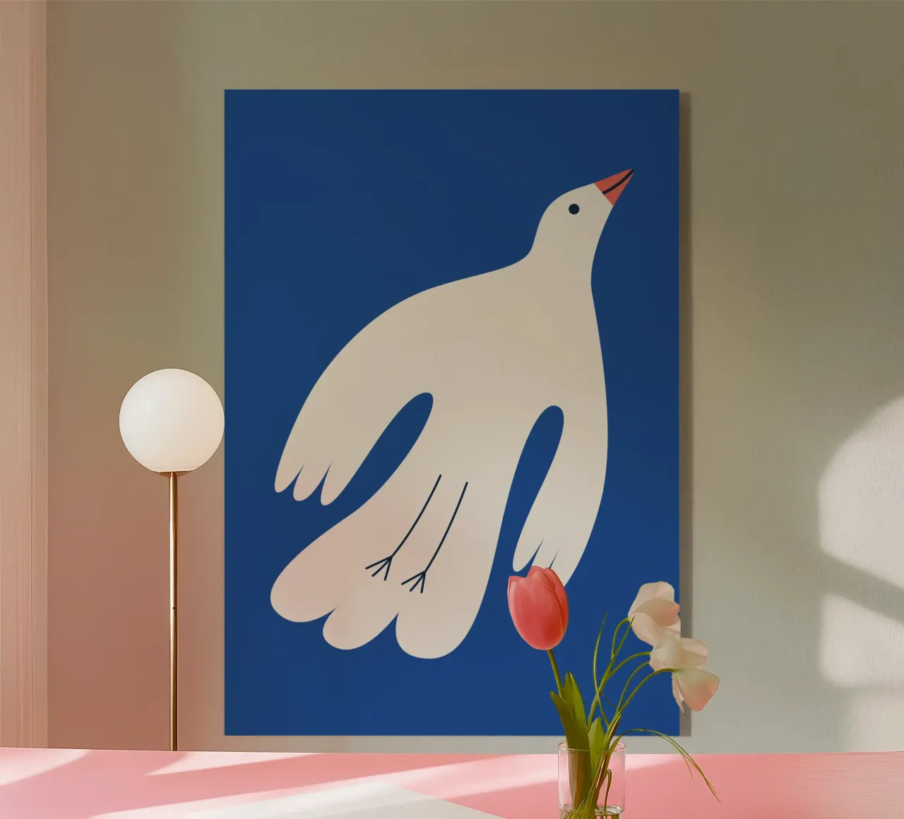 Colomba bianca plexiglass da Susann Stefanizen