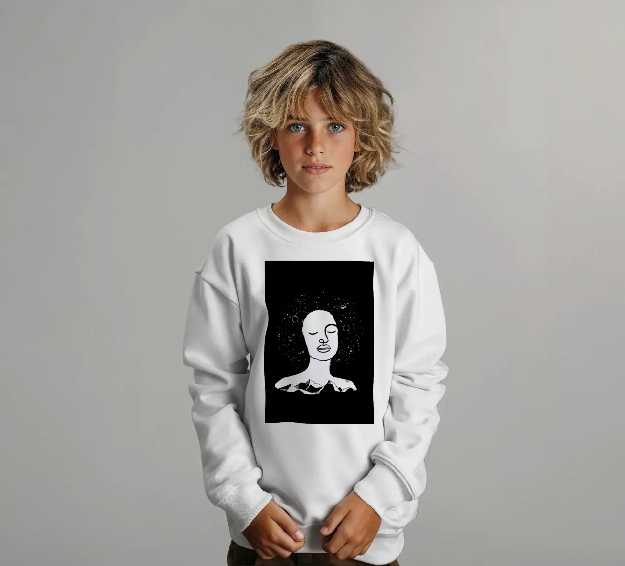 Black Space kids sweatshirt by Ninhol