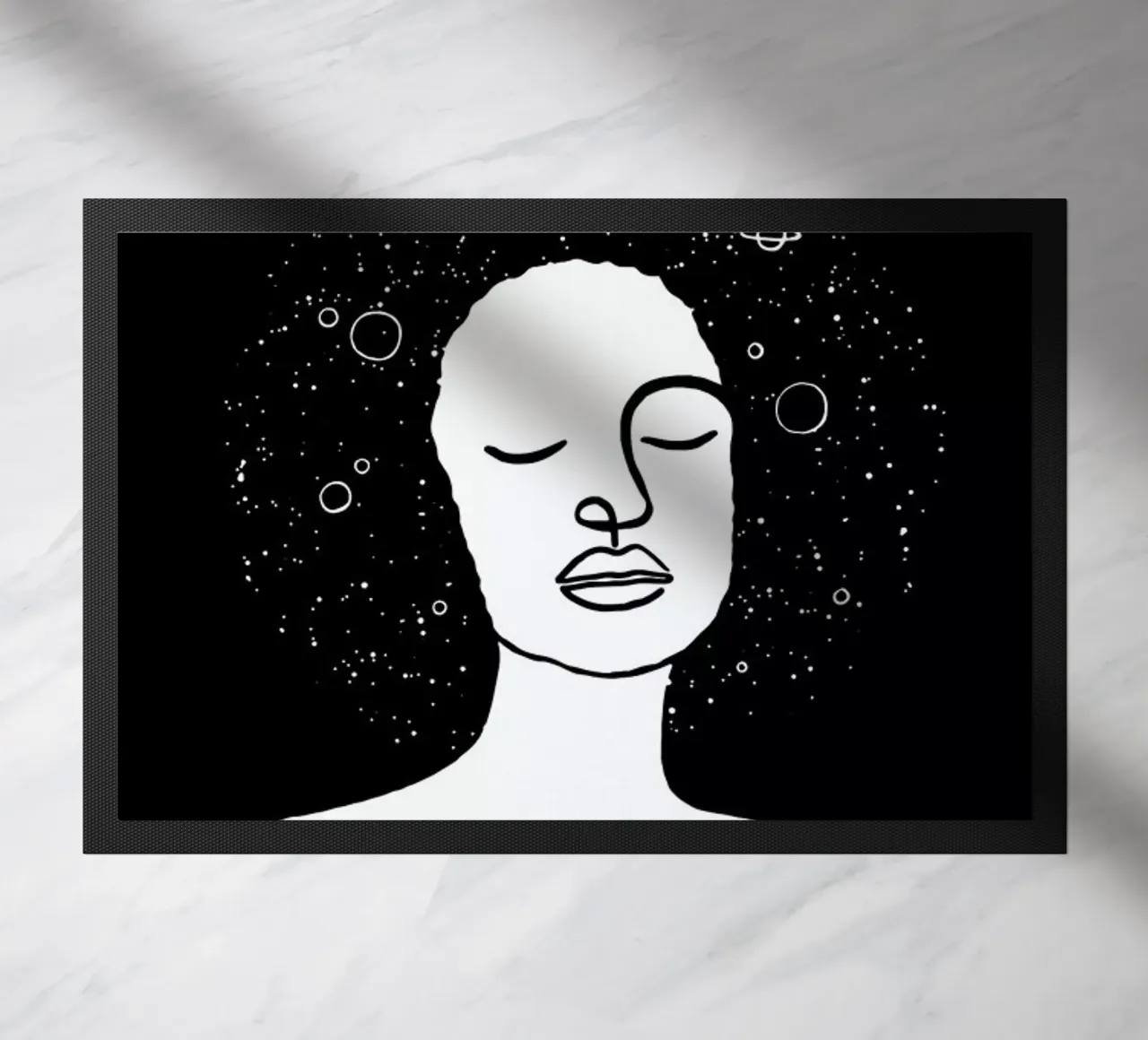 Black Space doormat by Ninhol