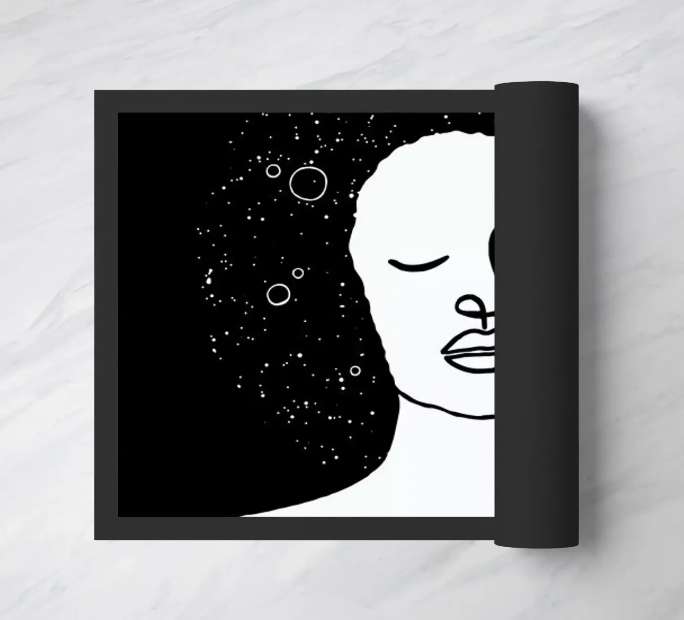 Black Space doormat by Ninhol