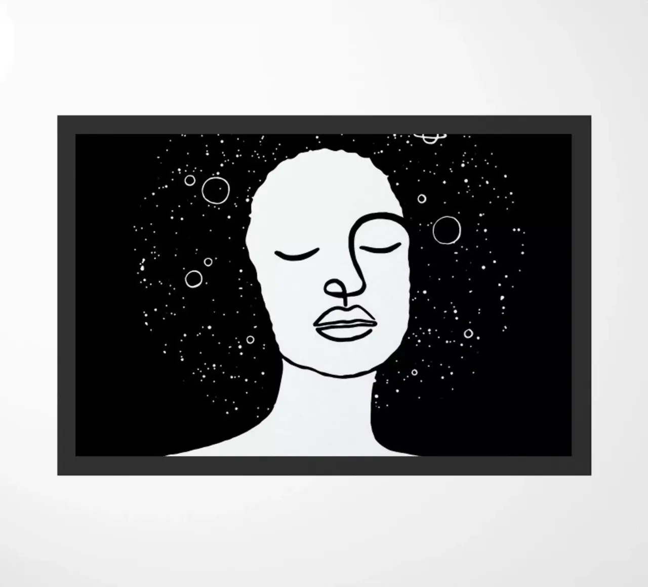 Black Space doormat by Ninhol