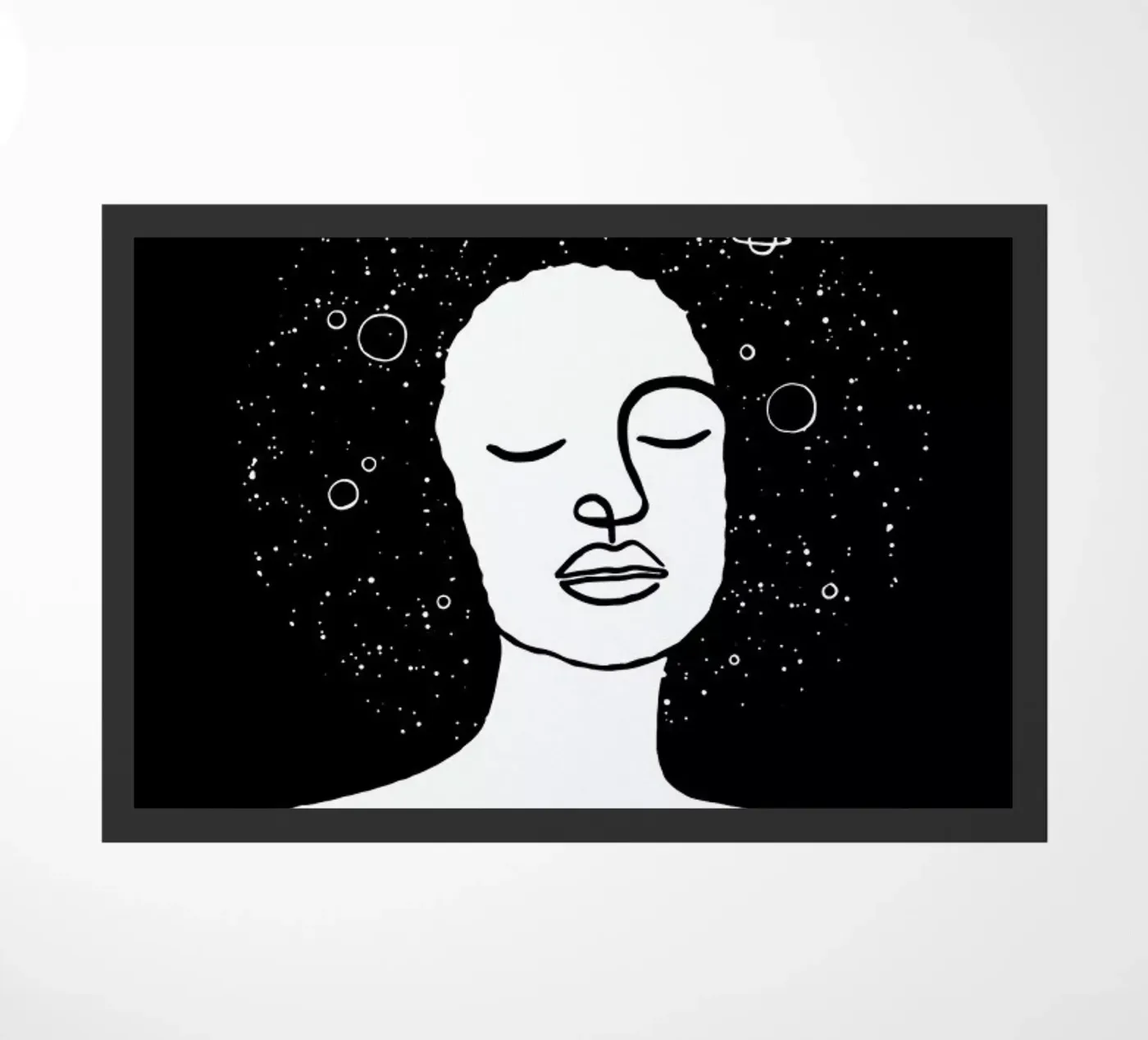 Black Space doormat by Ninhol