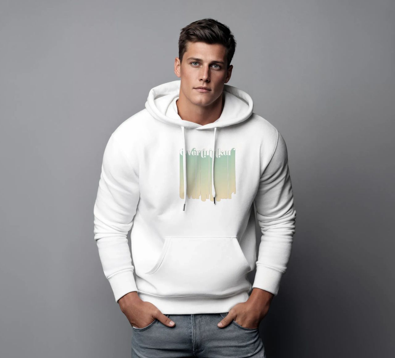 Overthinker felpa con cappuccio da designdn