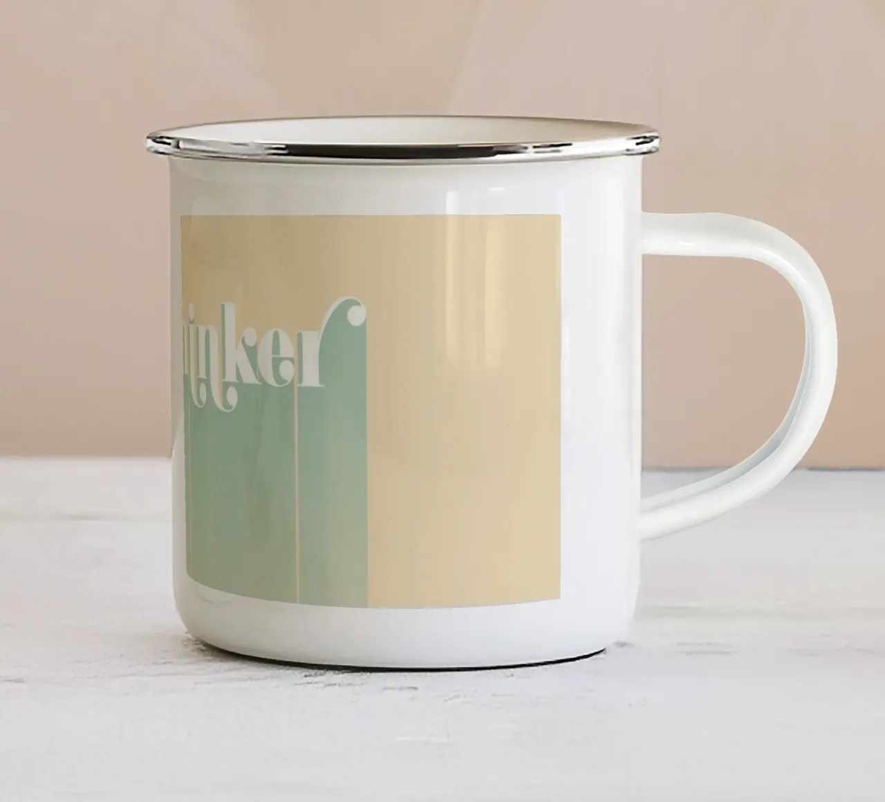 Overthinker taza de esmalte de designdn