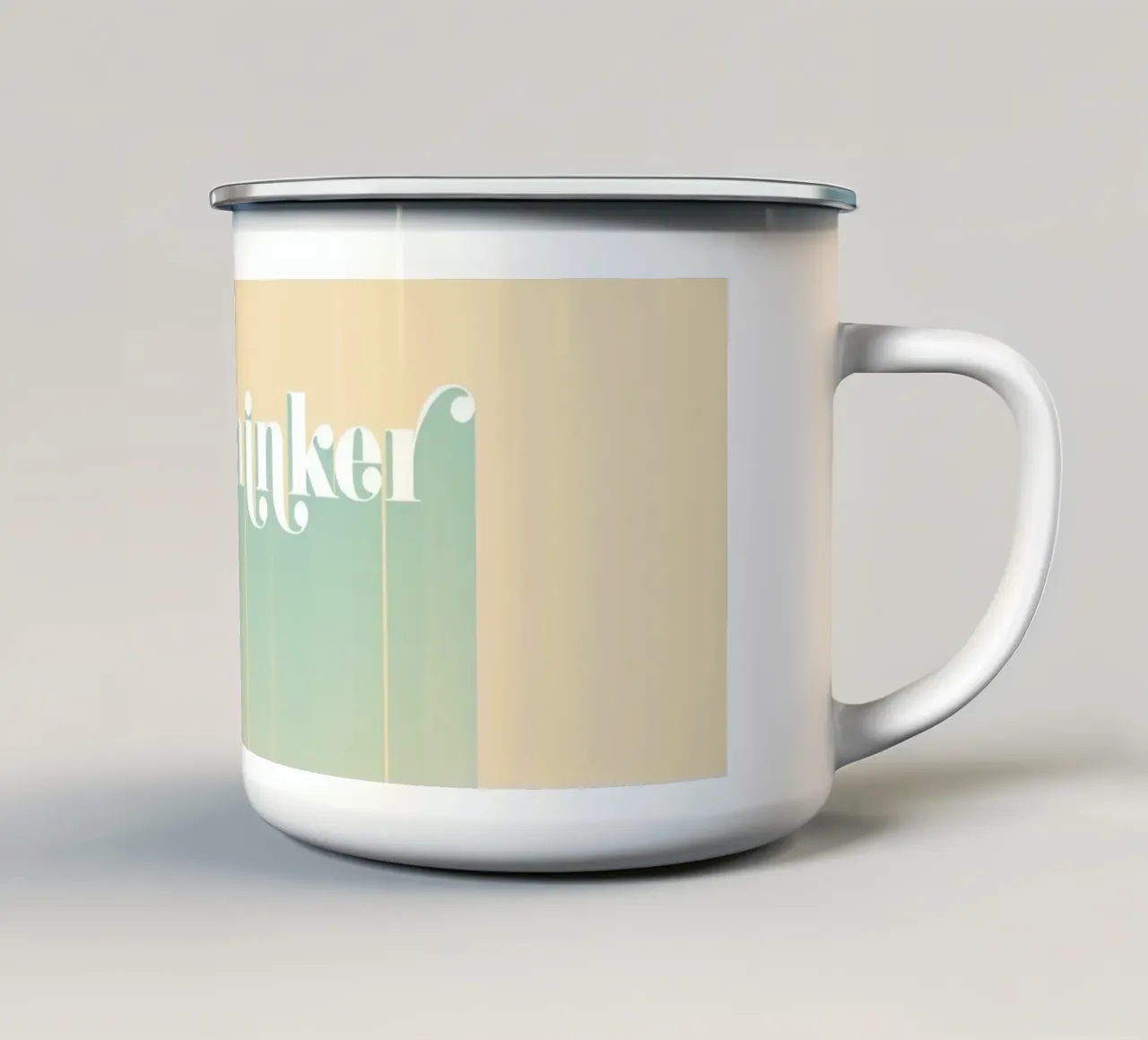 Overthinker enamel mug by designdn