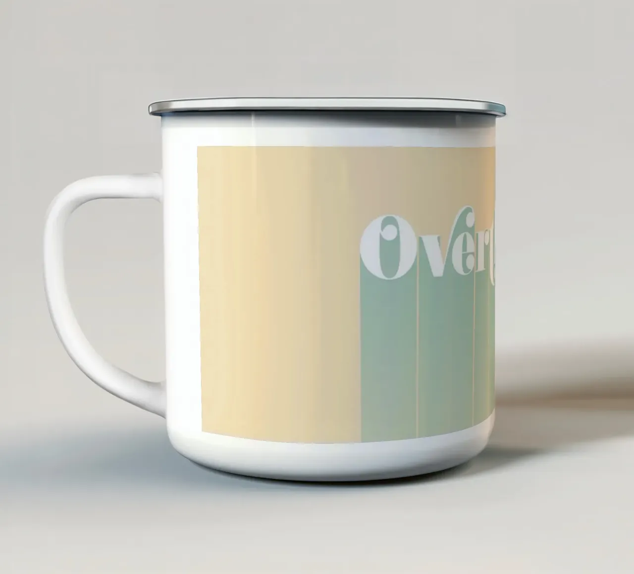 Overthinker taza de esmalte de designdn