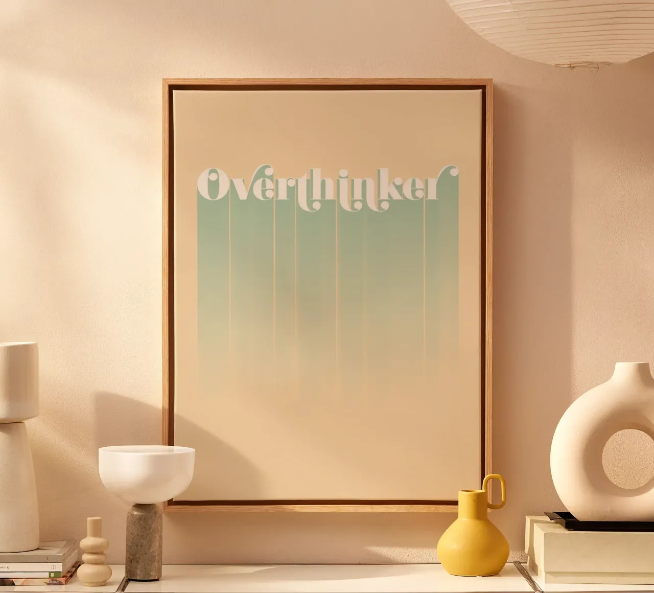 Overthinker tela con Cornice a cassetta da designdn