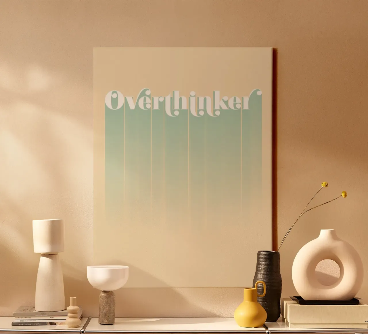 Overthinker tela con Cornice a cassetta da designdn