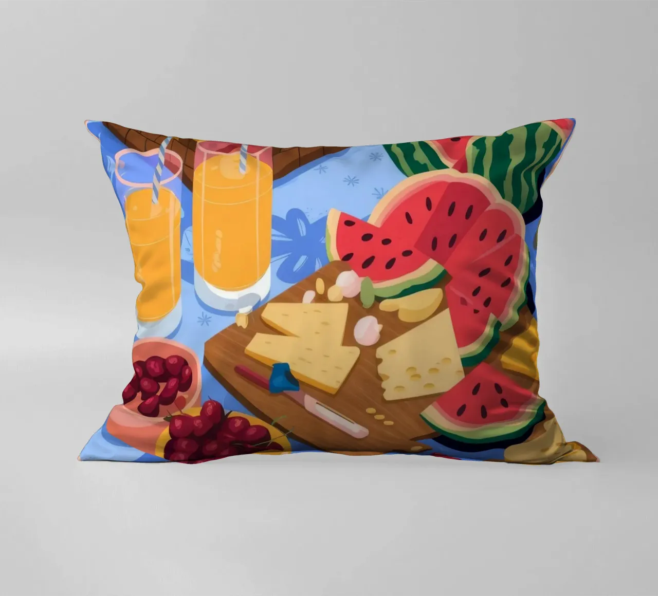 Un vibrante picnic cuscino da Lumina Vision