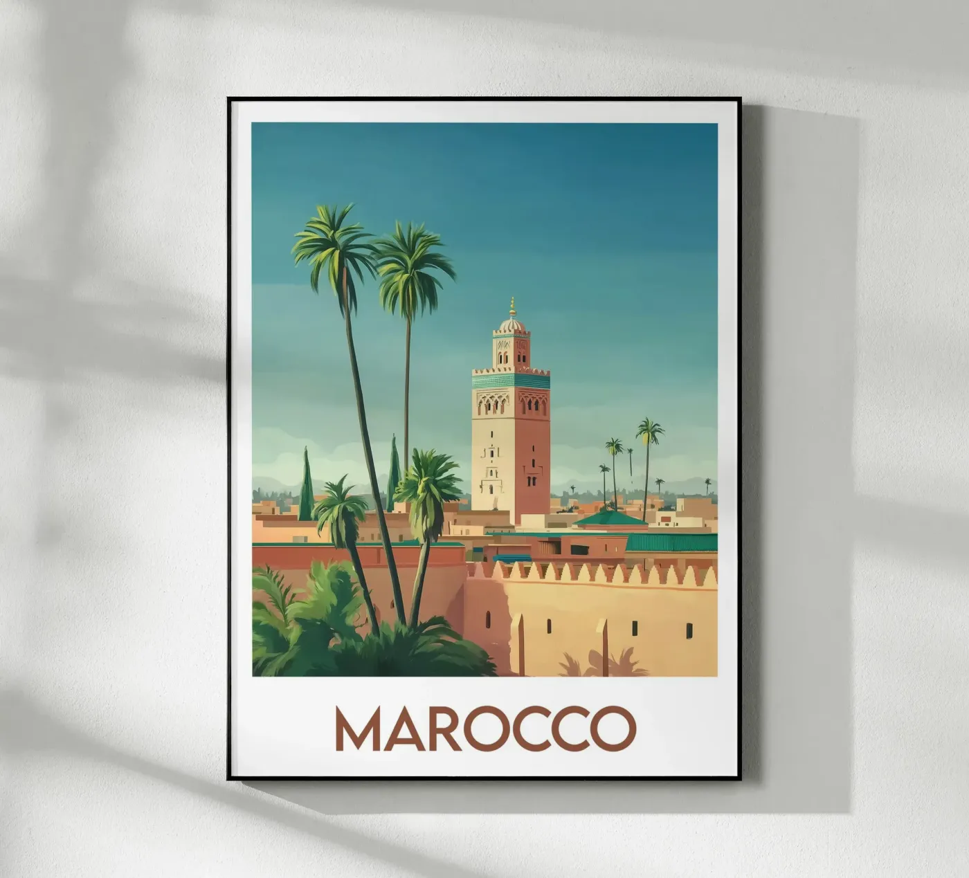 Affiche Marokko Acryl-Glas von Frame the World