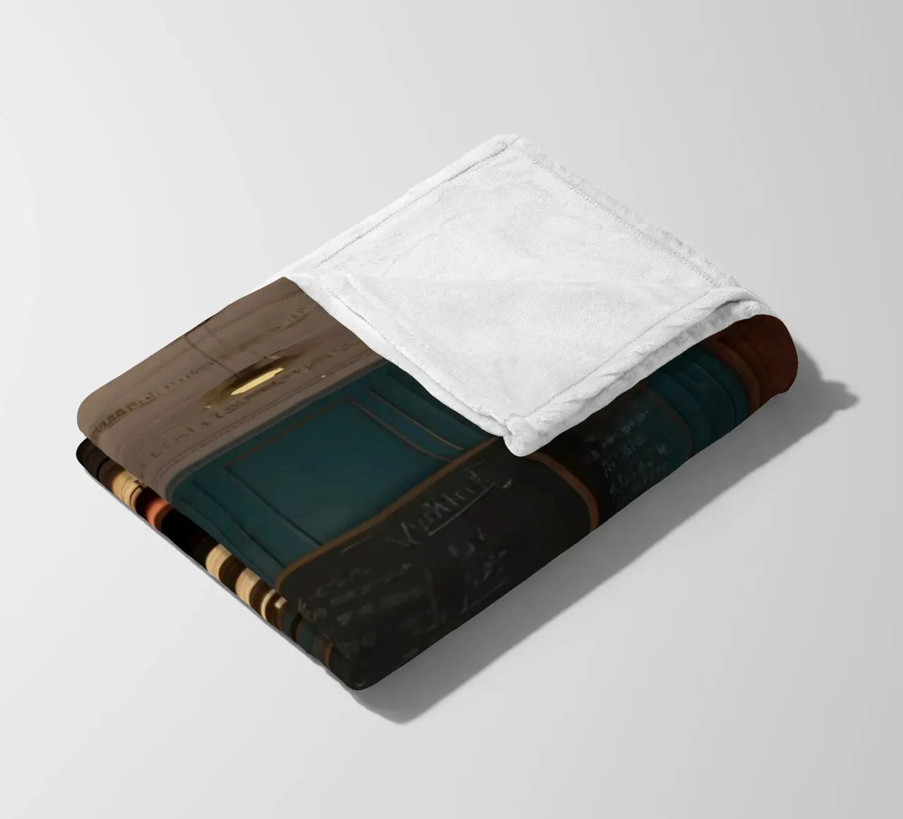 Quiet classroom with empty desks and warm afternoon light fleece blanket by DesignDoodle