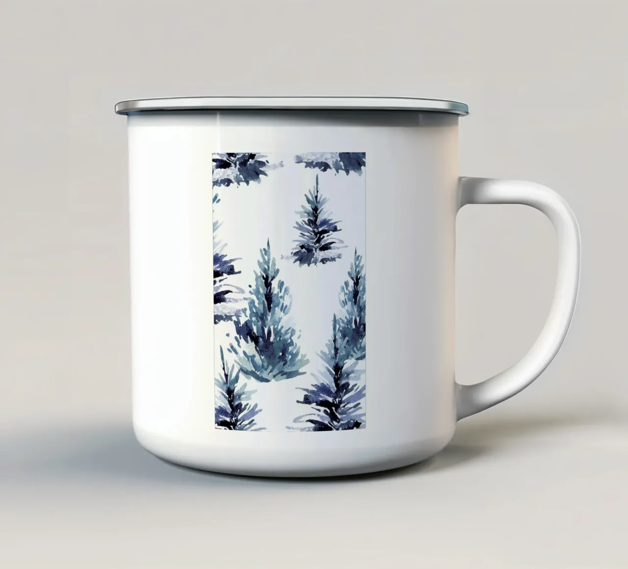 Ink Firs tazza in smalto da Flora & Fauna