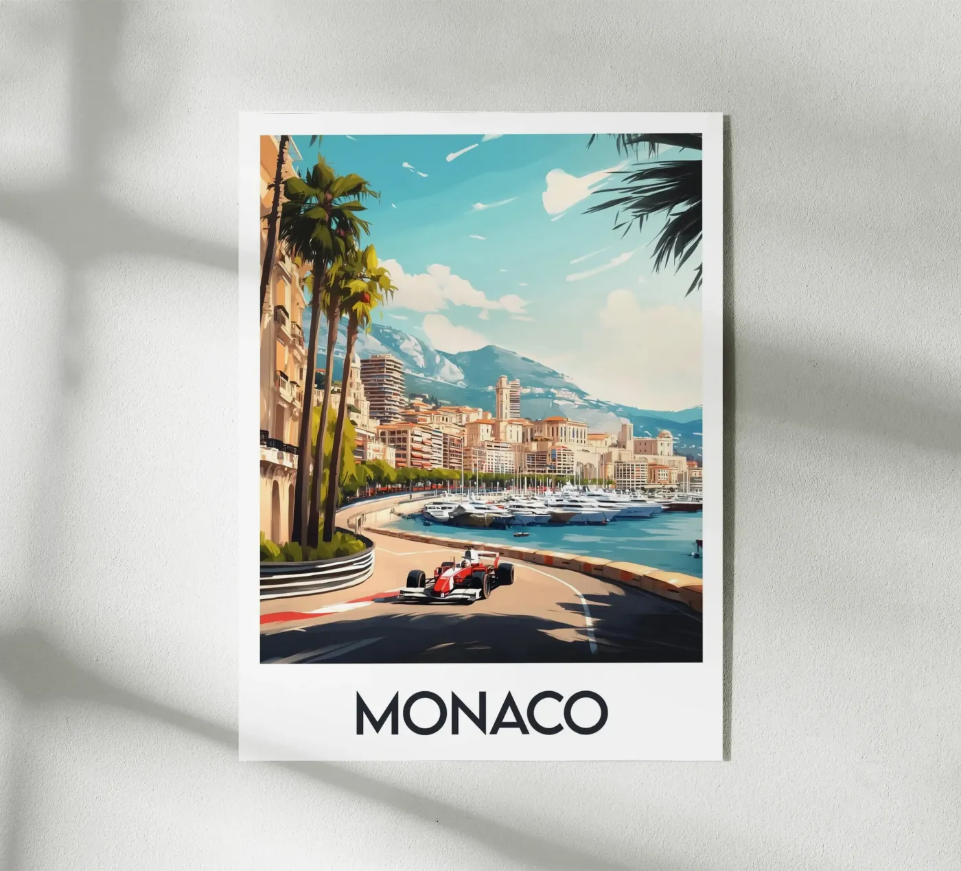 Verkeer Monaco acryl van Frame the World