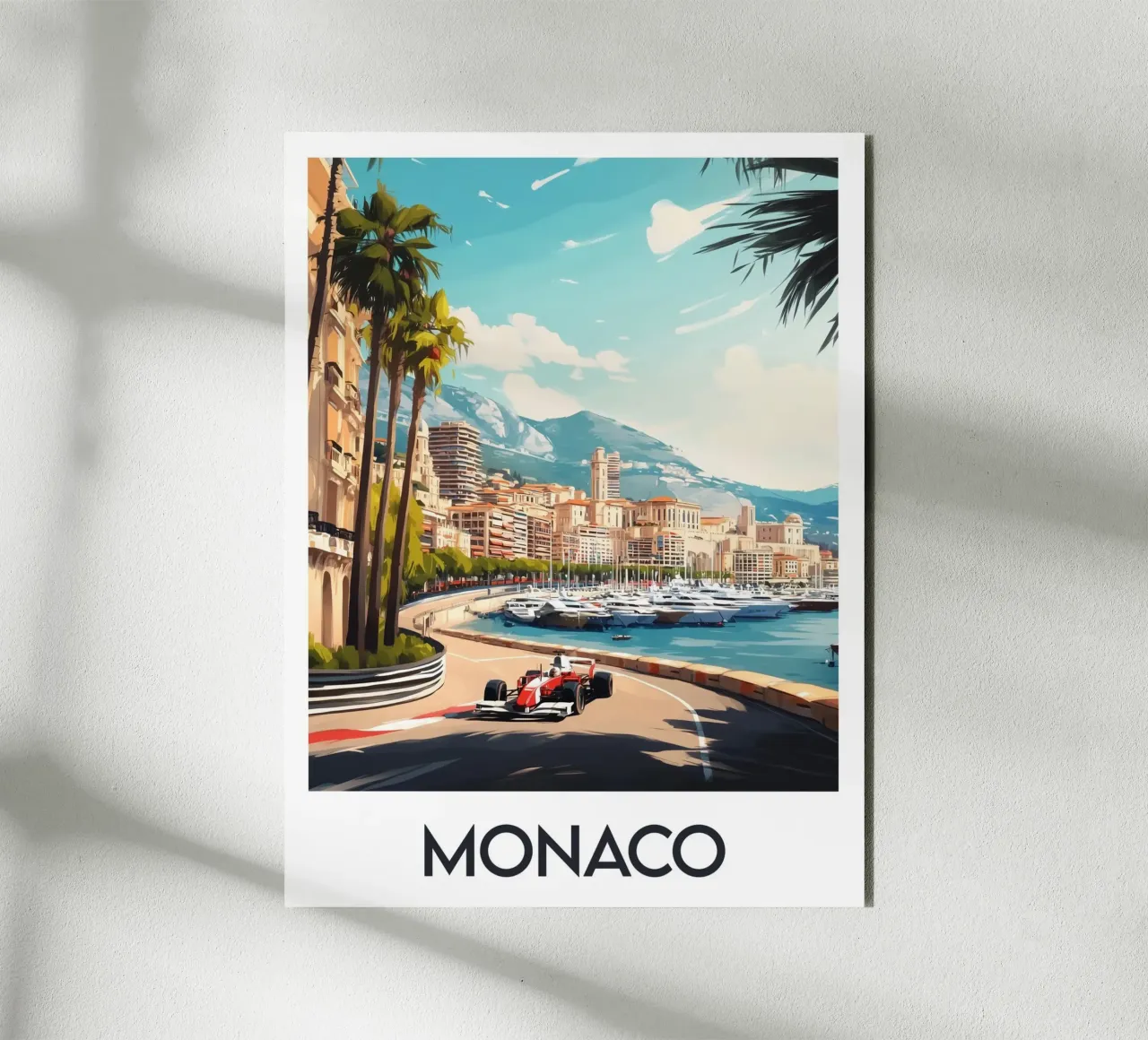 Affiche Monaco Alu-Dibond von Frame the World