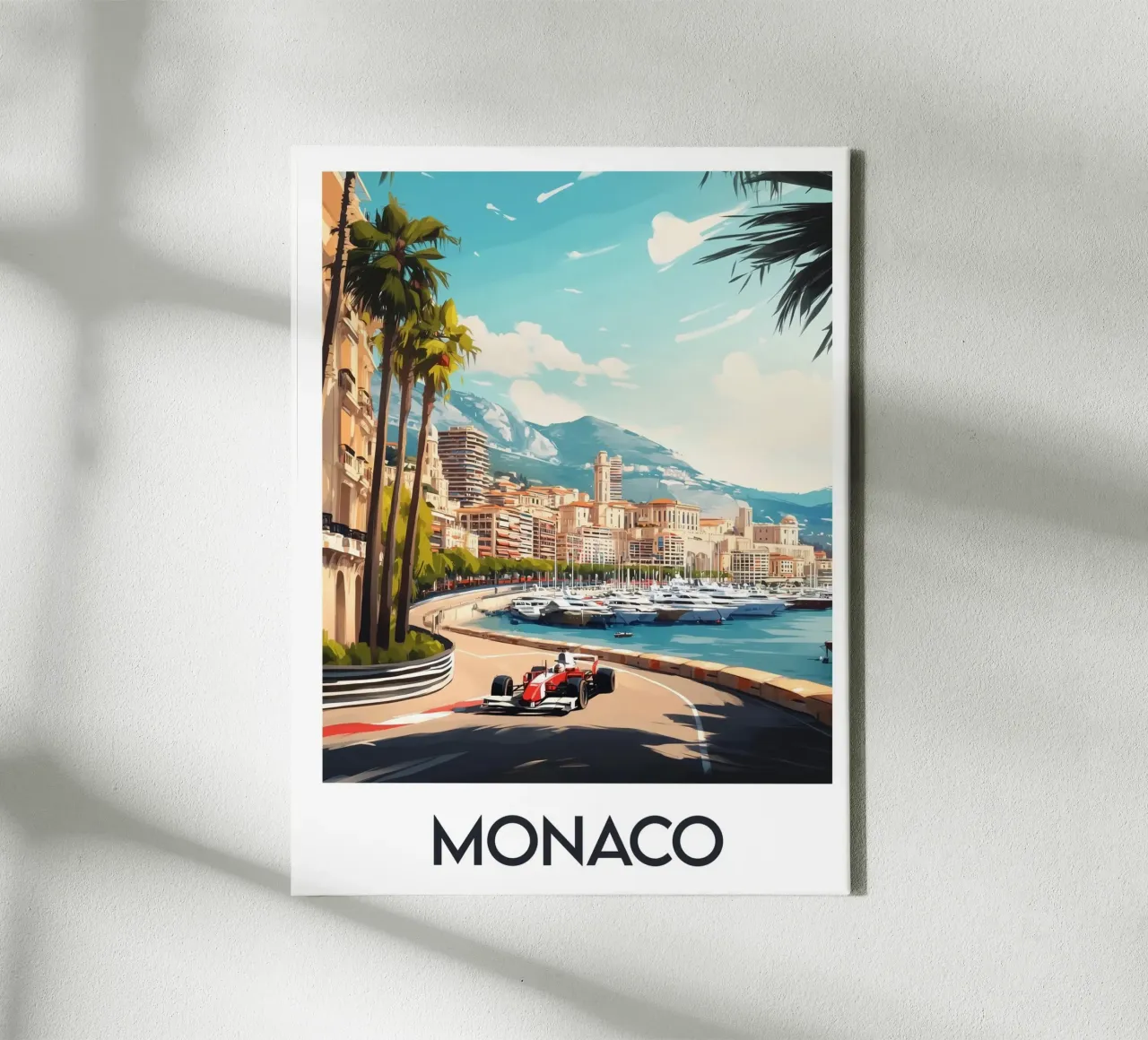 Affiche Monaco tela con Cornice a cassetta da Frame the World