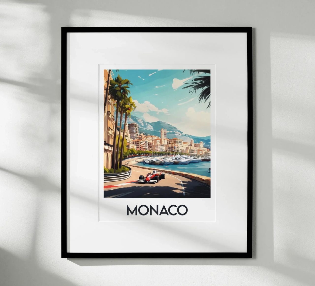 Affiche Monaco Poster von Frame the World