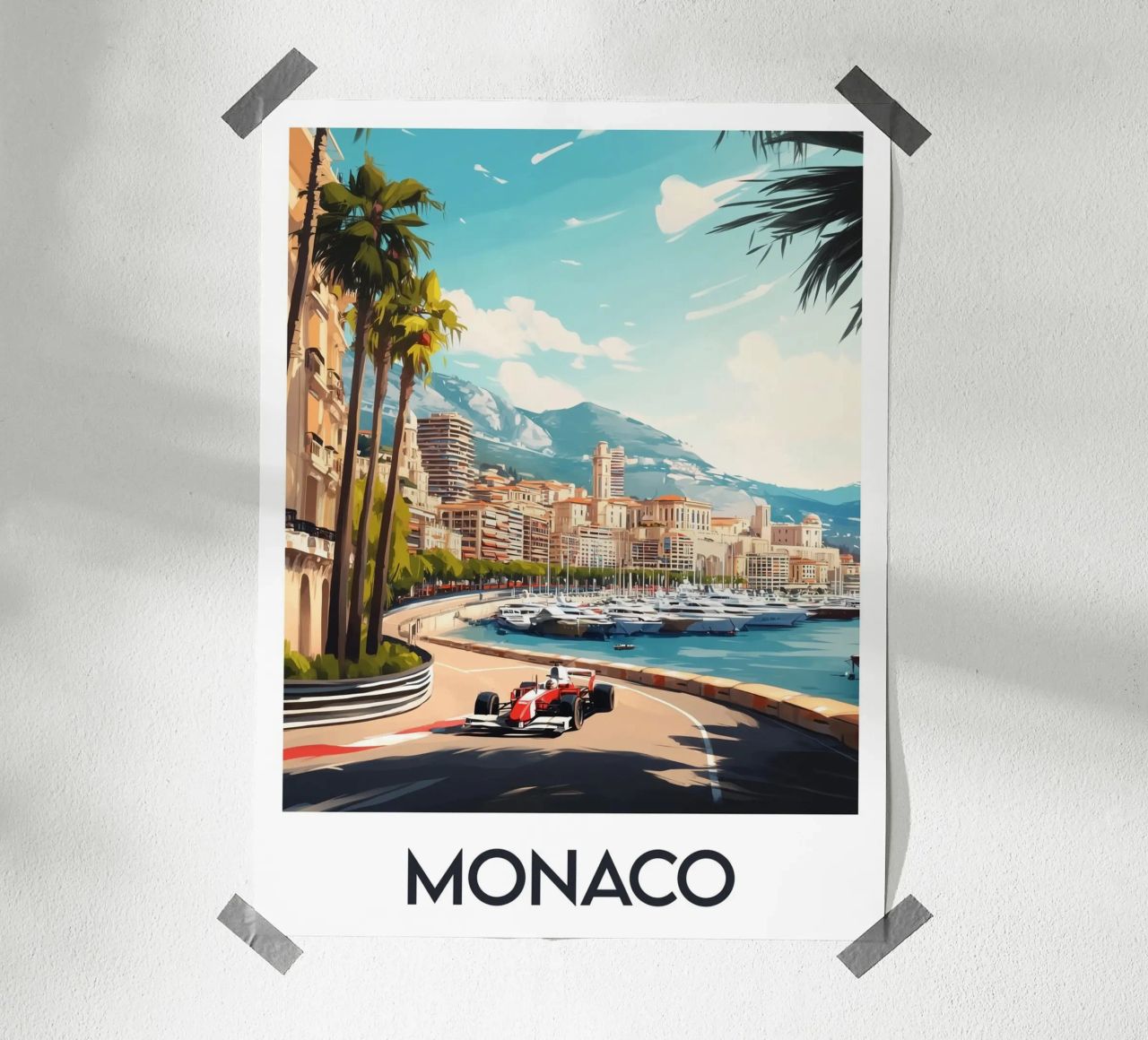 Affiche Monaco Poster von Frame the World