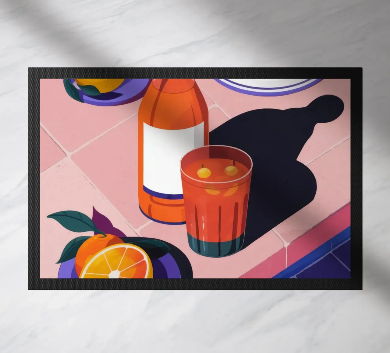 Poolside Citrus Refresh doormat by Lumina Vision