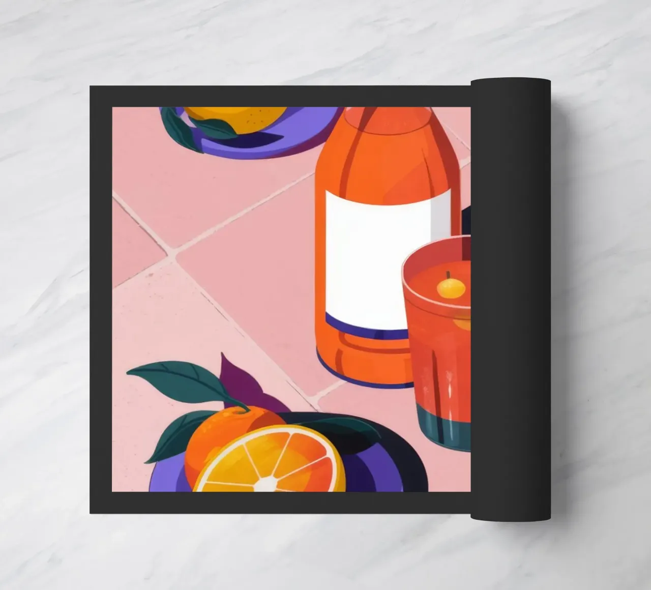 Poolside Citrus Refresh doormat by Lumina Vision