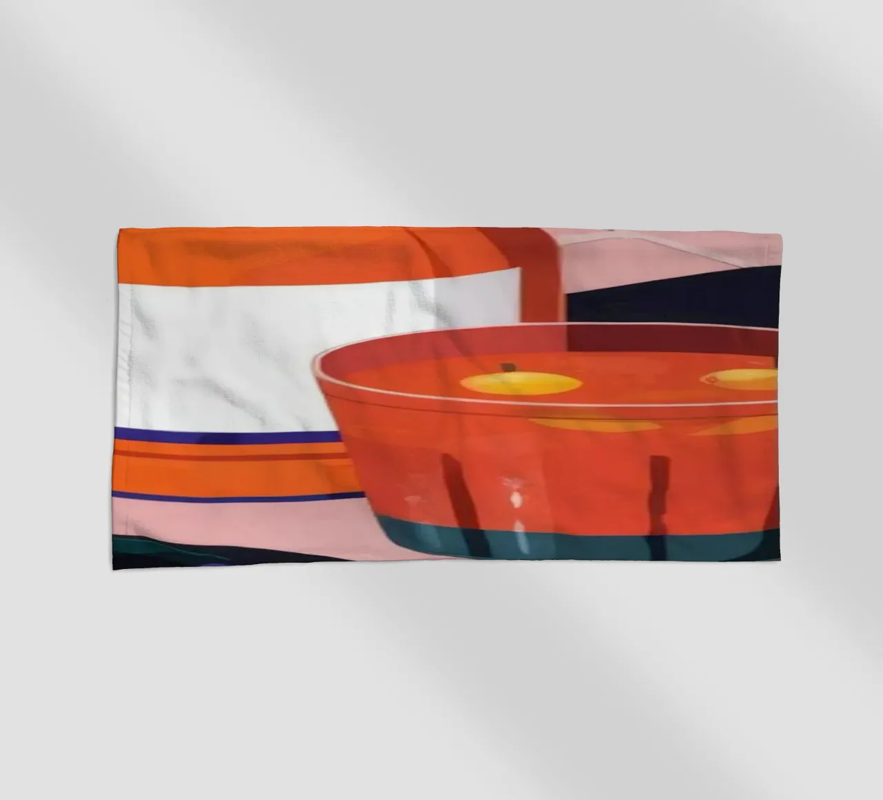 Rinfresco agli agrumi a bordo piscina telo mare da Lumina Vision