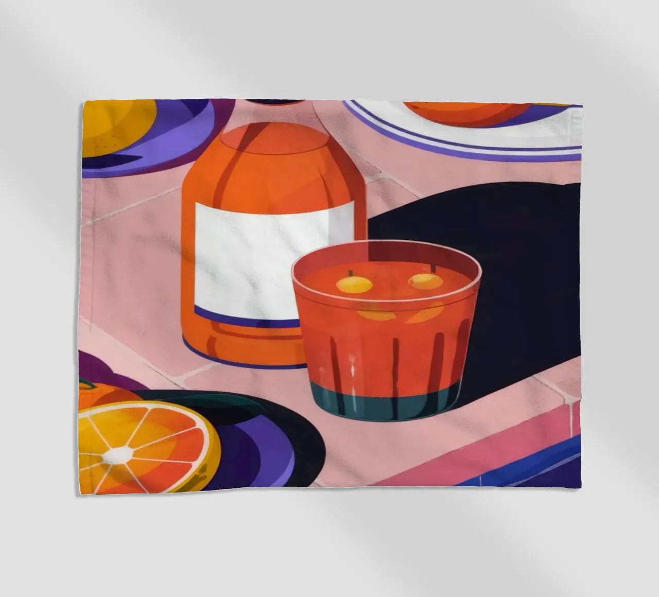 Rinfresco agli agrumi a bordo piscina telo mare da Lumina Vision