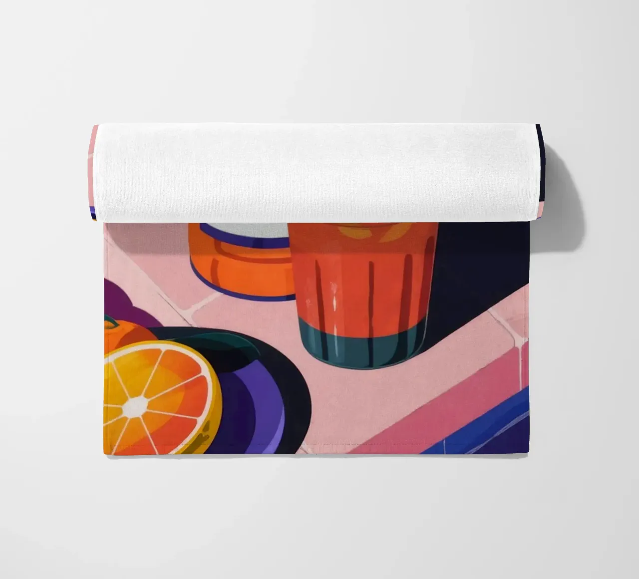 Rinfresco agli agrumi a bordo piscina telo mare da Lumina Vision