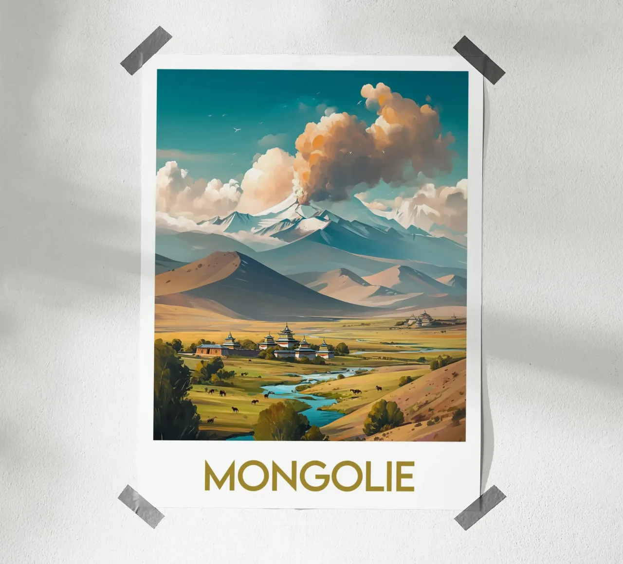 Affiche Mongolie poster da Frame the World