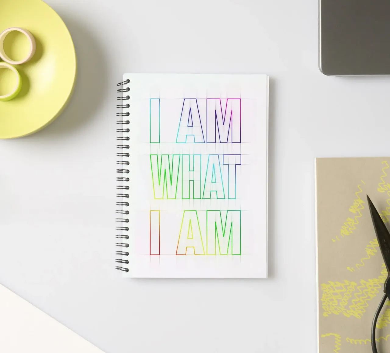 I Am What I Am spiral notebook by Angelo Cerantola