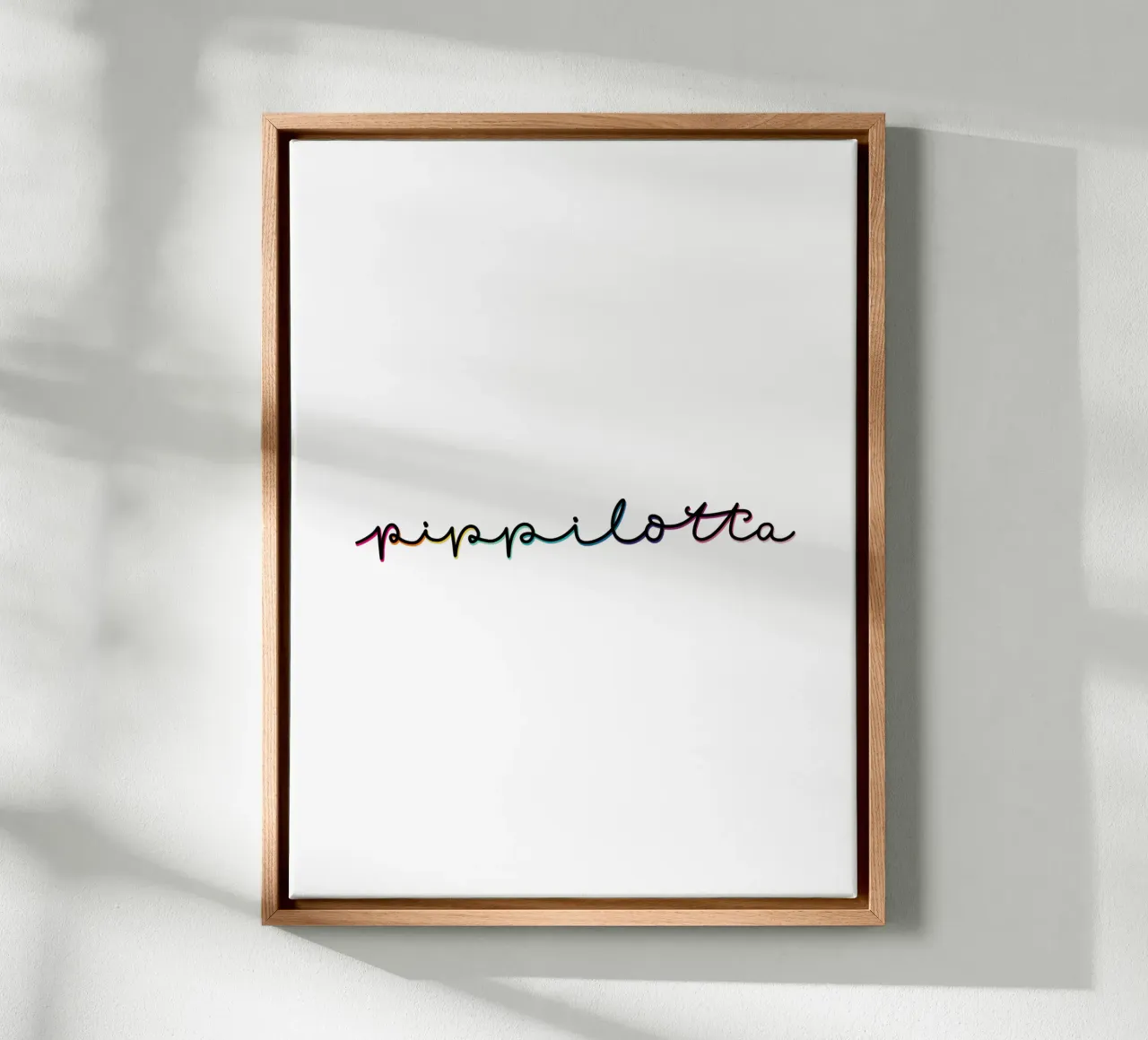 Pippi Langstrumpf Poster für alle Pippilotta Fans canvas met Baklijst van LIMITED EDITION LETTERS