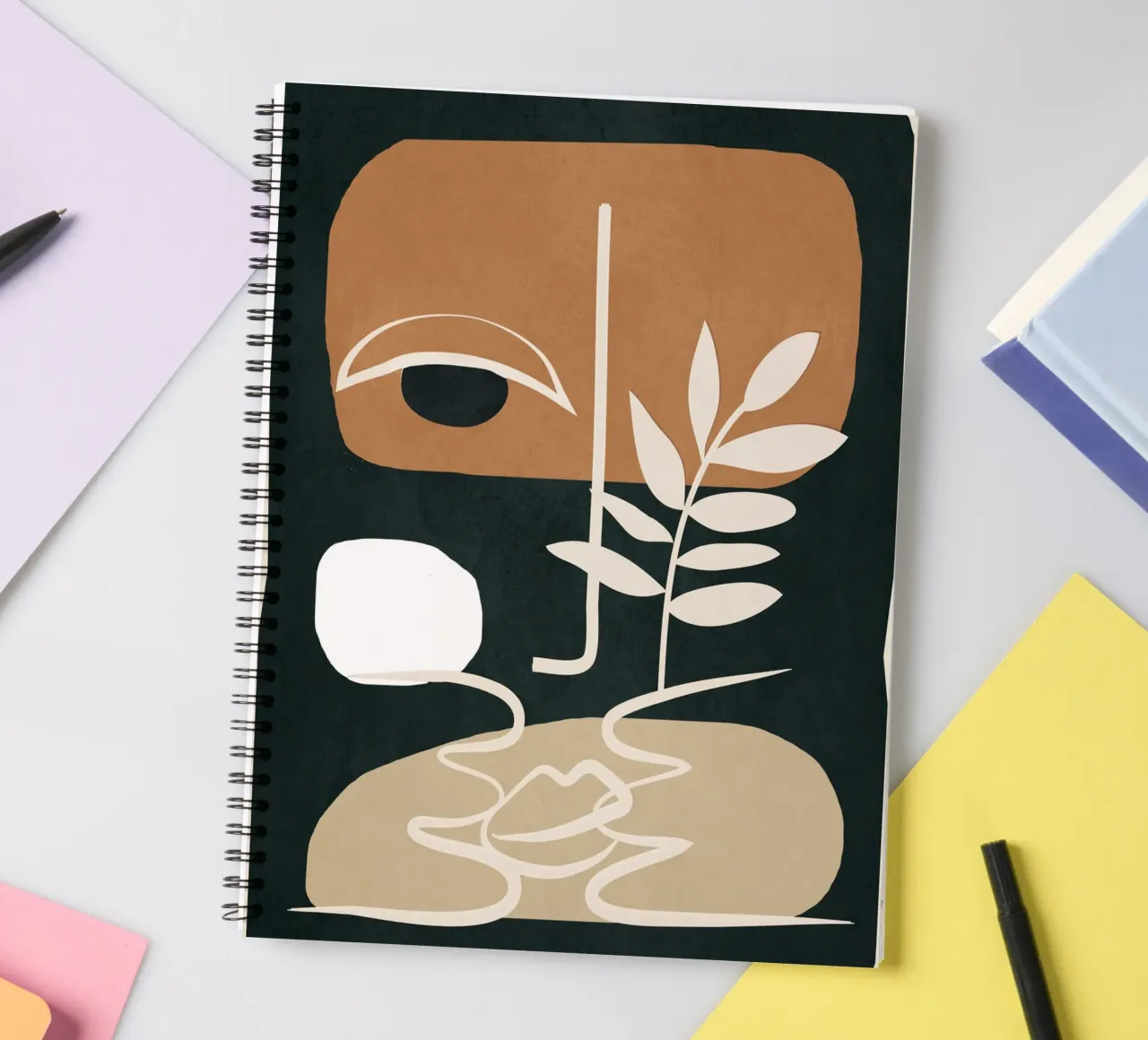 Abstract Feeling 4 spiral notebook by Flow Line