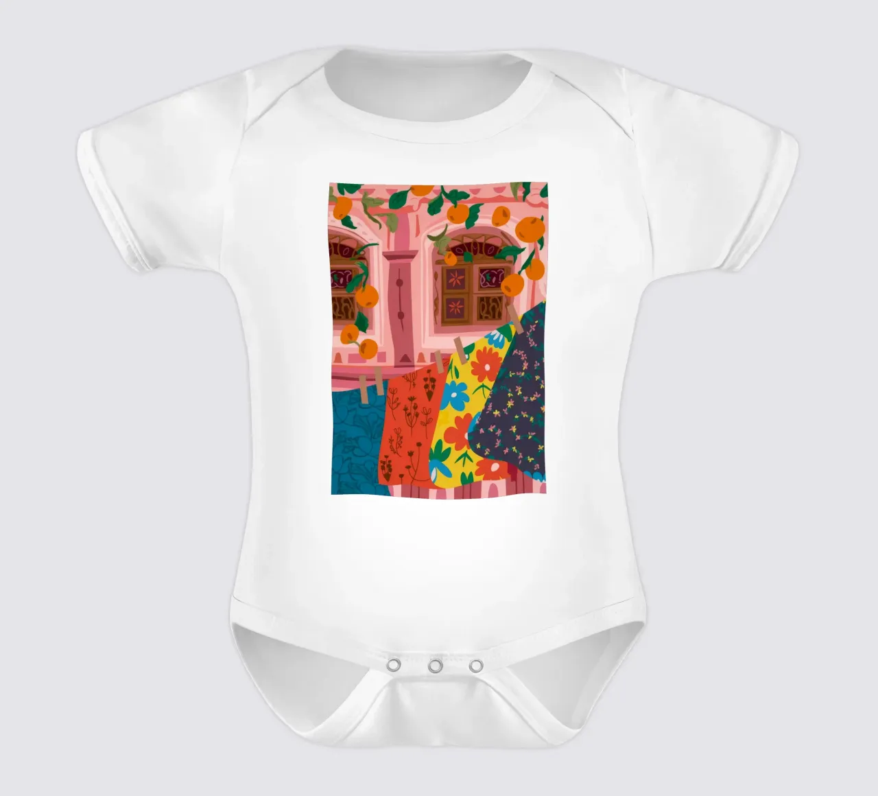Armonia tessile colorata body neonato maniche corte da Lumina Vision