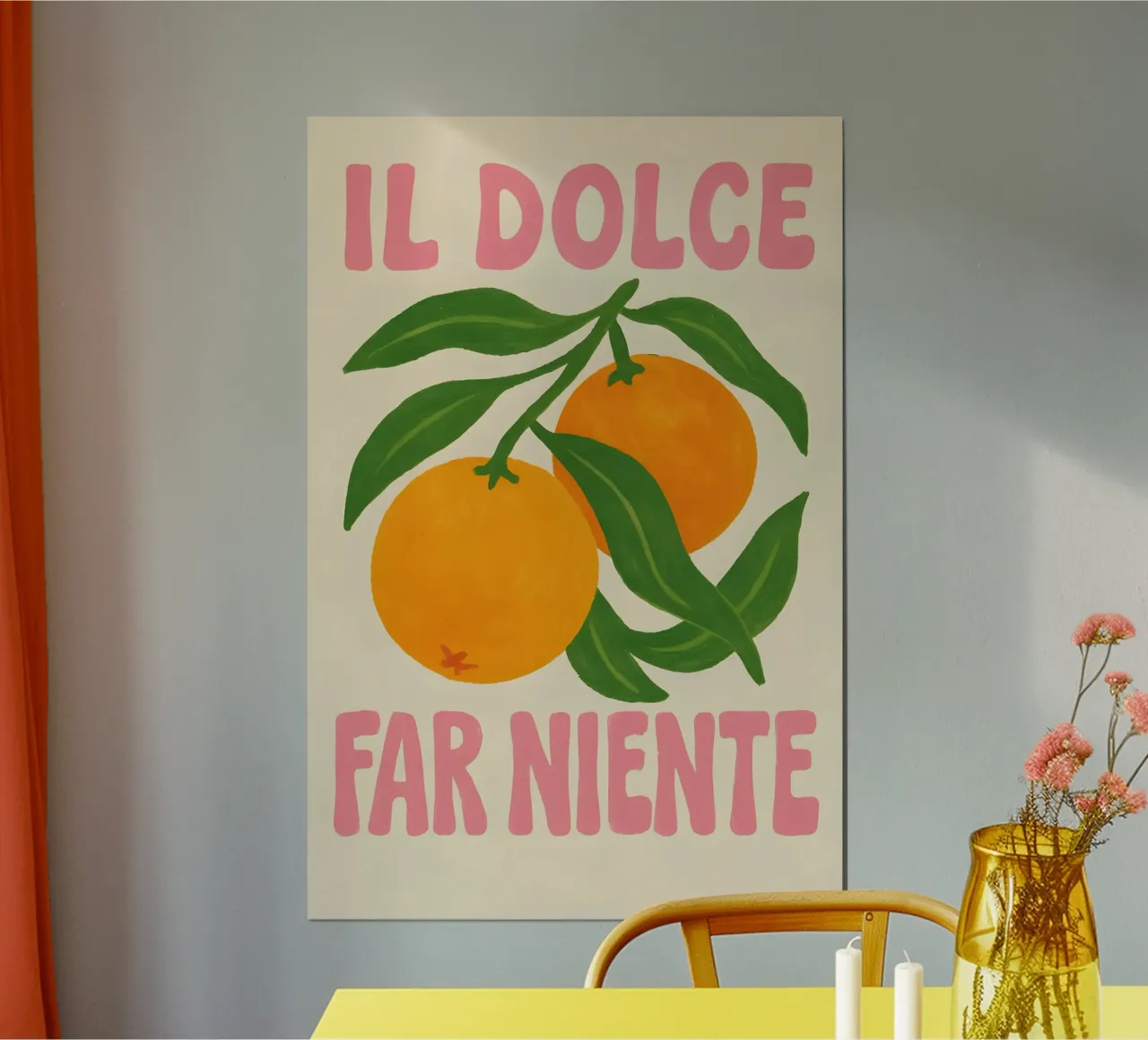 Il Dolce Far Niente - La magie des agrumes poster avec cadre en bois de Grande Bellezza