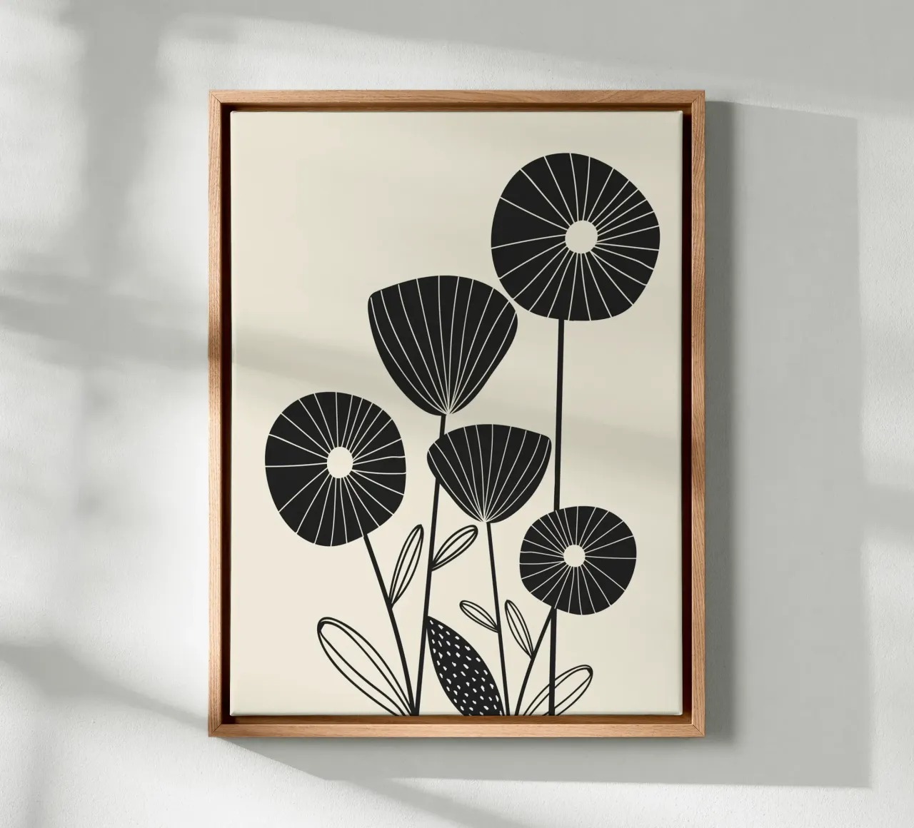Abstract Flowers canvas by Flow Line