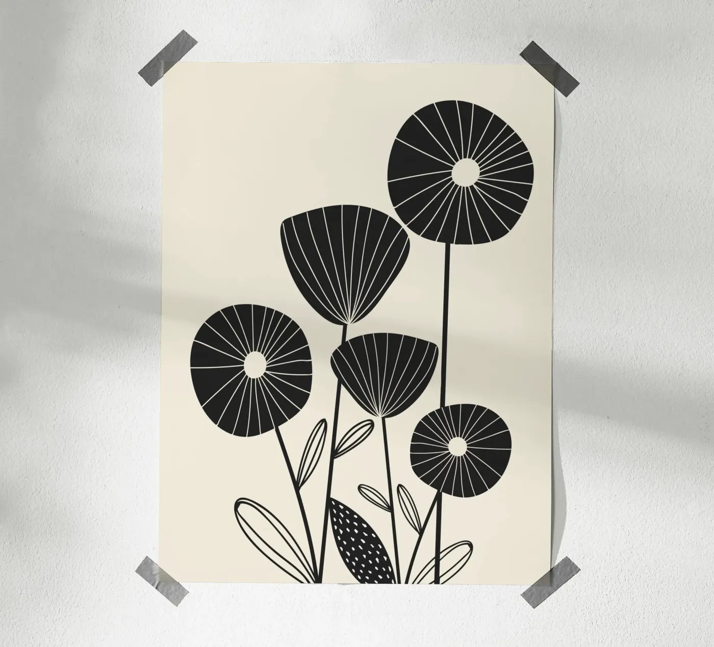 Abstract Flowers poster da Flow Line