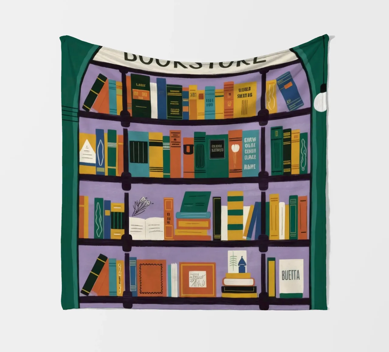 Il paese delle meraviglie in libreria coperta in pile da Lumina Vision