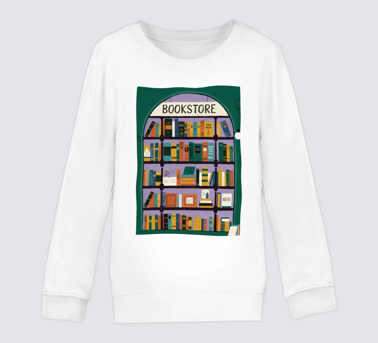 Il paese delle meraviglie in libreria felpa bambino da Lumina Vision
