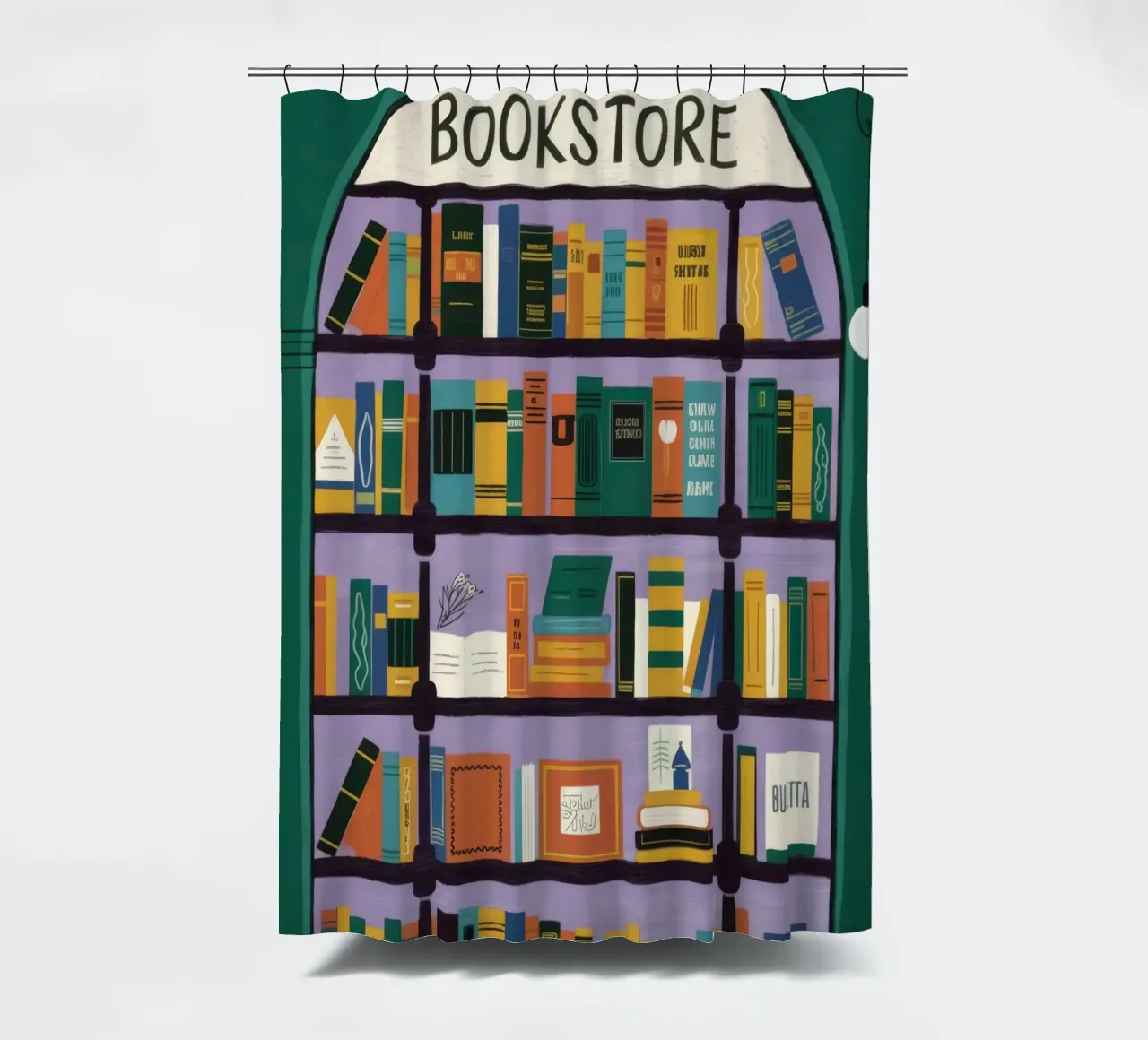Il paese delle meraviglie in libreria tenda da doccia da Lumina Vision